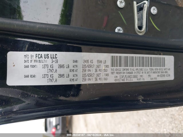1C4PJMLXXKD136661 Jeep Cherokee Latitude Plus 4x4
