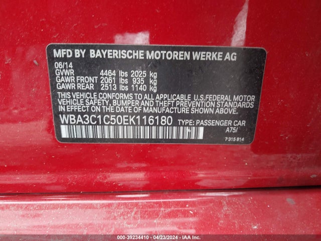 WBA3C1C50EK116180 BMW 328I