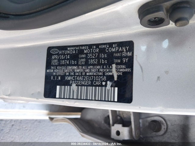 Hyundai ACCENT GLS 2014 KMHCT4AE2EU710258 Image 9