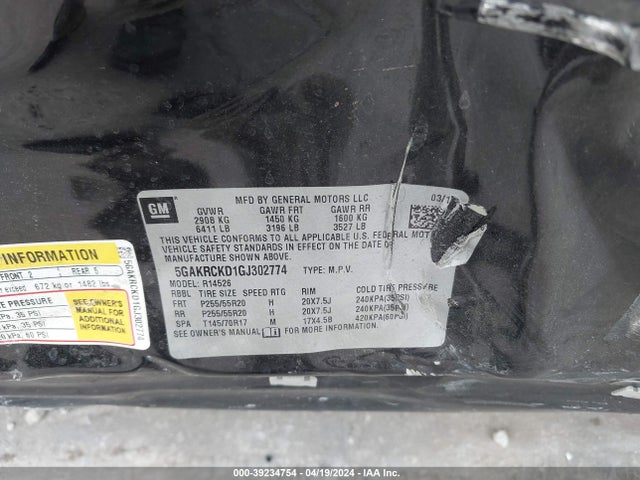 5GAKRCKD1GJ302774 Buick Enclave Premium
