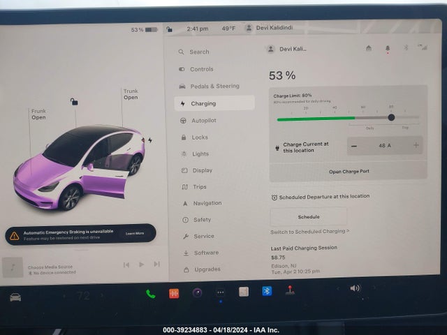 7SAYGDEE3PA063213 Tesla Model Y Awd/long Range Dual Motor All-wheel Drive