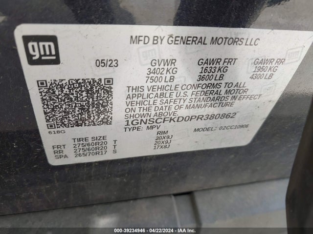 Chevrolet Suburban 2wd Premier 2023 1GNSCFKD0PR380862 Image 9