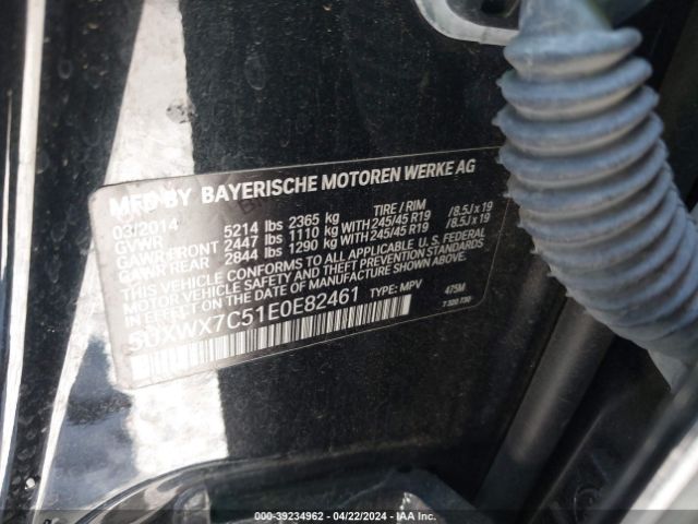 5UXWX7C51E0E82461 BMW X3 Xdrive35i