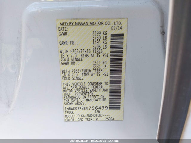 Nissan Frontier Desert Runner 2014 1N6AD0ER8EN756439 Image 9