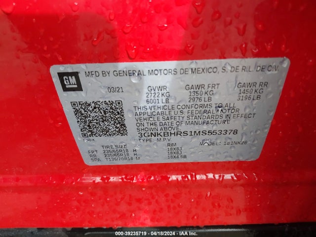 Chevrolet Blazer Awd 2lt 2021 3GNKBHRS1MS553378 Image 9