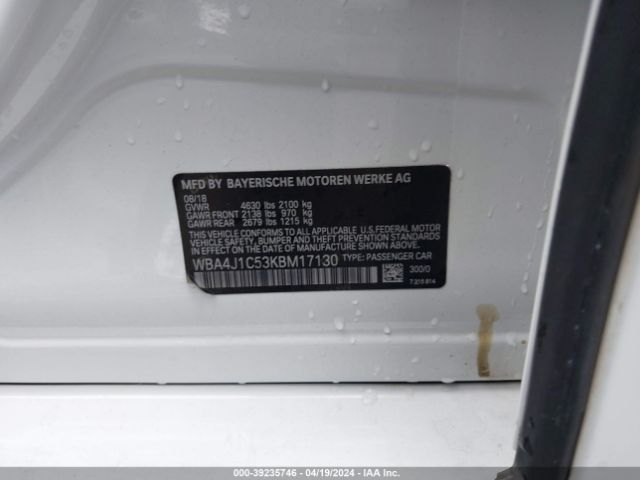 WBA4J1C53KBM17130 BMW 430i Gran Coupe