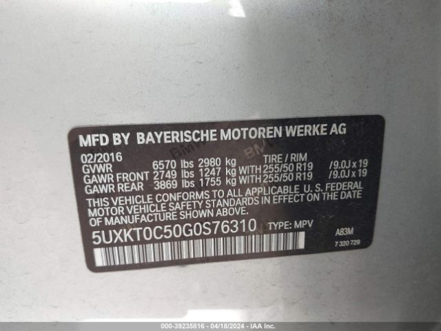 5UXKT0C50G0S76310 BMW X5 Edrive Xdrive40e