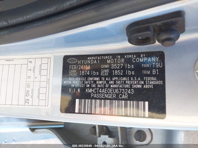 Hyundai ACCENT GLS 2014 KMHCT4AE0EU673243 Image 9