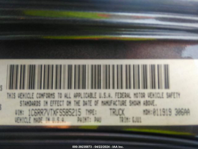 1C6RR7VTXFS585215 RAM 1500 Laramie