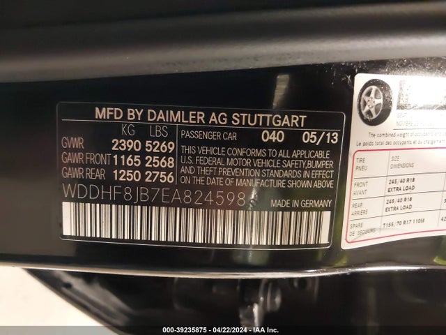 WDDHF8JB7EA824598 Mercedes-Benz E 350 4matic