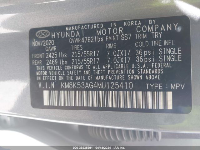 KM8K53AG4MU125410 Hyundai Kona Electric Ultimate