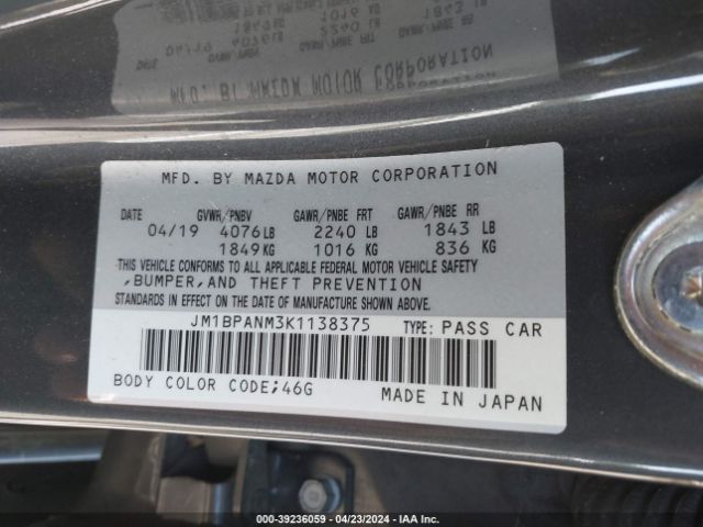 JM1BPANM3K1138375 Mazda Mazda3 Premium Package