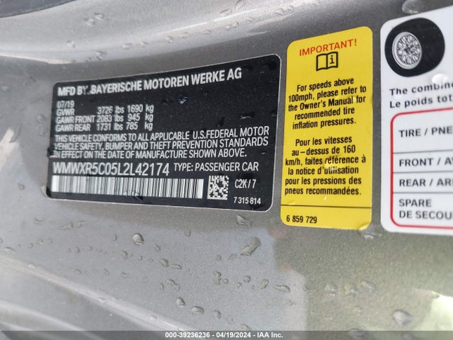 2020 MINI HARDTOP WMWXR5C05L2L42174 Photo 8