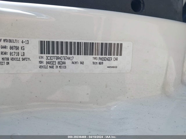 2013 FIAT 500 3C3CFFBR4DT674417 Photo 8