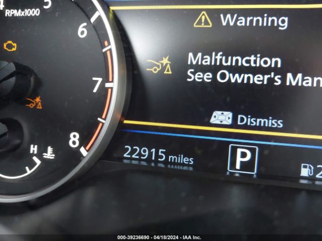 1N4BL4DW5NN360743 Nissan Altima Sv Intelligent Awd