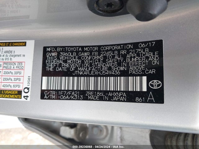 Toyota COROLLA IM 2017 JTNKARJEXHJ549436 Image 9