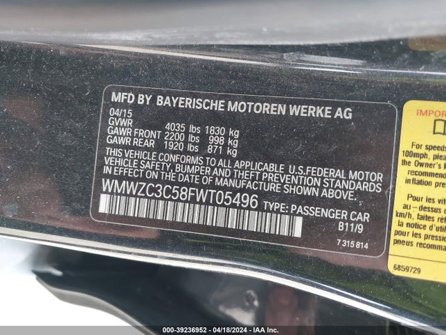 2015 MINI COUNTRYMAN WMWZC3C58FWT05496 Photo 8