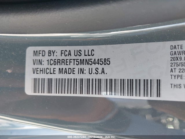 1C6RREFT5MN544585 RAM 1500 Big Horn  4x2 5'7 Box