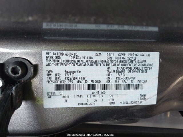 Ford C-max Hybrid Sel 2014 1FADP5BU5EL512794 Image 9