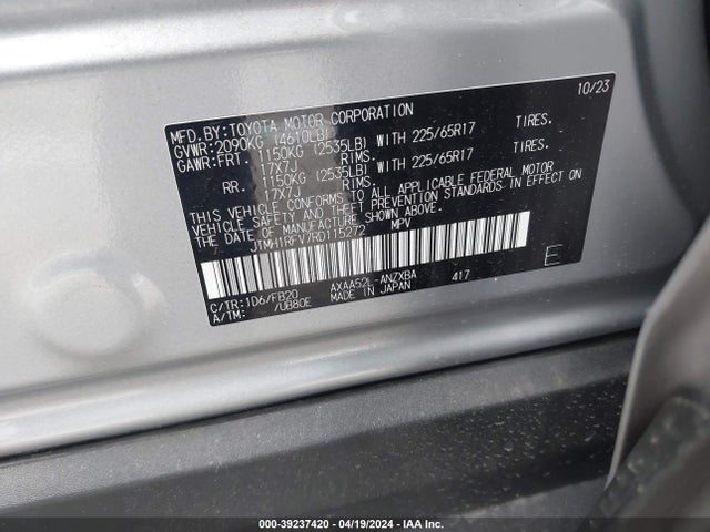 Toyota RAV4 LE 2024 JTMH1RFV7RD115272 Image 9