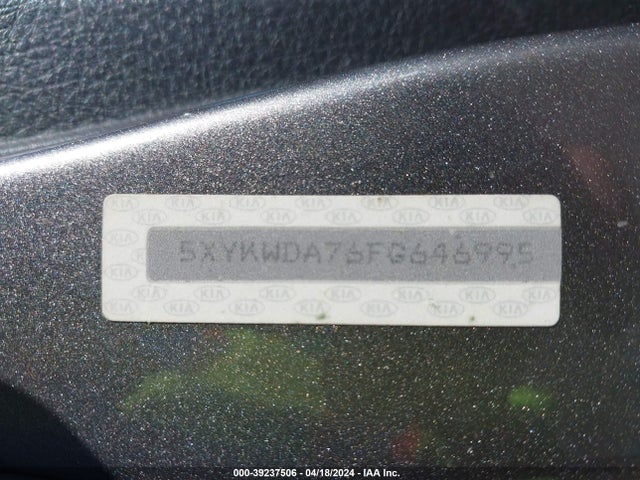 KIA Sorento Sx V6 2015 5XYKWDA76FG646995 Image 9
