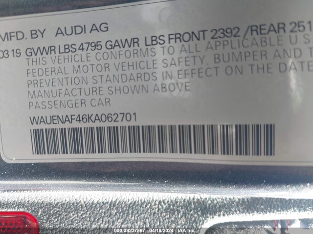 WAUENAF46KA062701 Audi A4 45 Premium