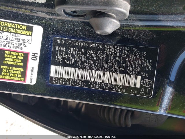 Toyota Corolla S Plus 2015 2T1BURHE8FC423263 Image 9
