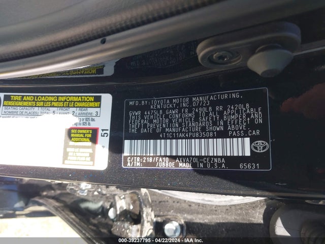 Toyota CAMRY LE 2023 4T1C11AK4PU835081 Image 9