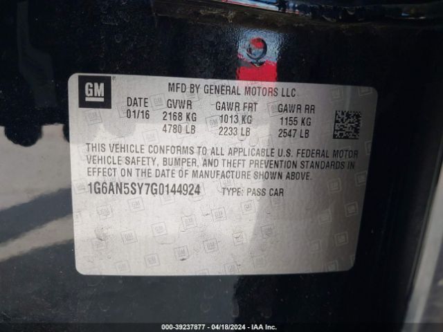 1G6AN5SY7G0144924 Cadillac ATS-V