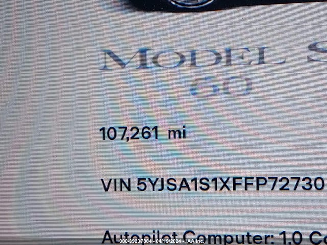 Tesla Model S 60/70/85 2015 5YJSA1S1XFFP72730 Image 15