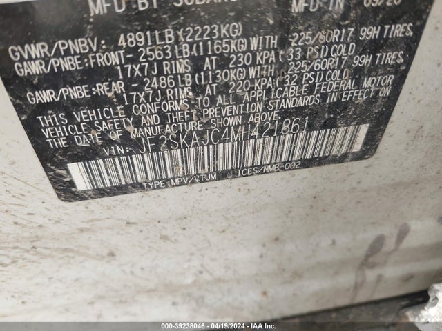 Subaru Forester Premium 2021 JF2SKAJC4MH421861 Image 9