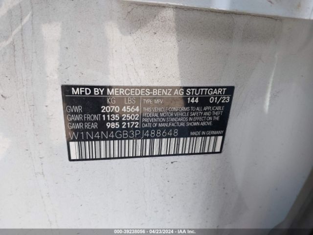 W1N4N4GB3PJ488648 Mercedes-Benz GLA 250