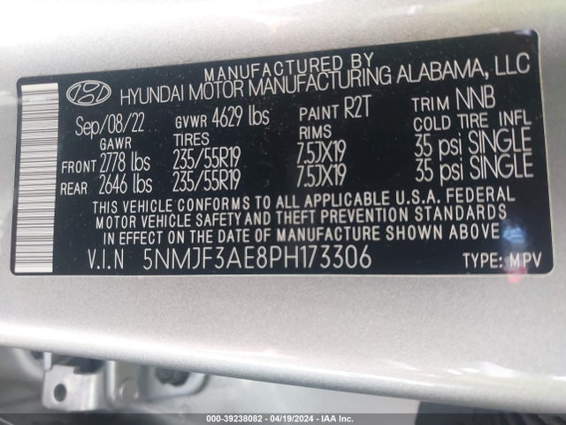 Hyundai TUCSON SEL 2023 5NMJF3AE8PH173306 Image 9