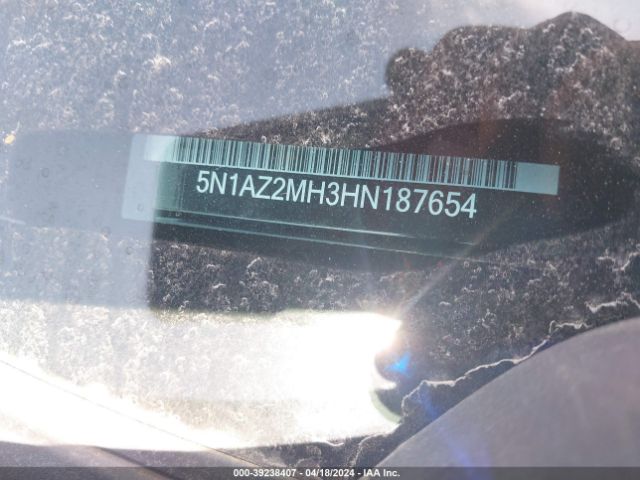 5N1AZ2MH3HN187654 Nissan Murano Platinum