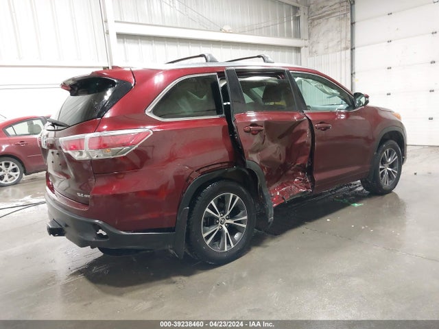 Toyota Highlander Xle V6 2016 5TDJKRFHXGS337718 Image 4