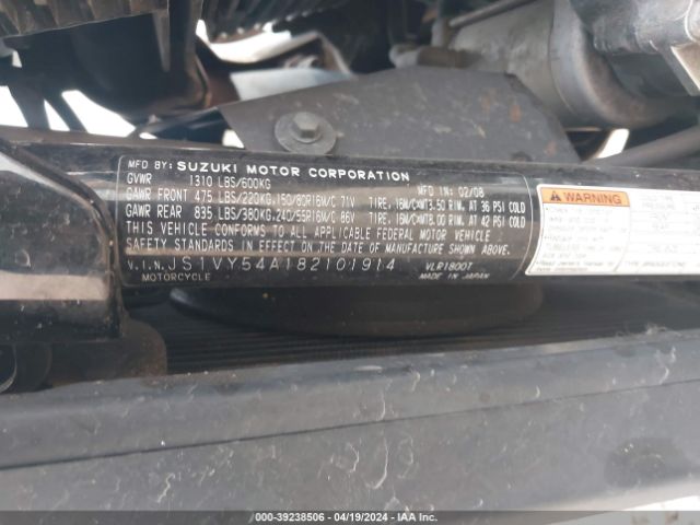 2008 SUZUKI VLR1800 JS1VY54A182101914 Photo 9