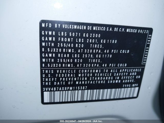 3VV4B7AX8PM115387 Volkswagen Tiguan 2.0t Sel R-line