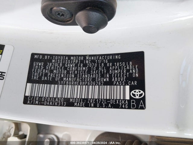 Toyota Corolla Xse 2017 5YFBURHE8HP606262 Image 9
