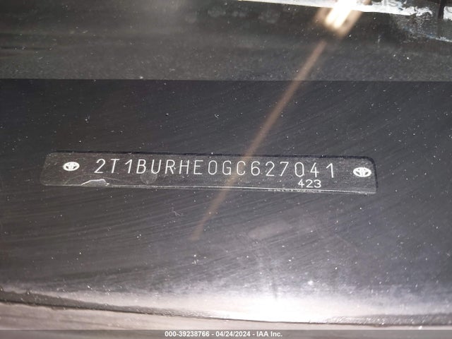 Toyota COROLLA LE 2016 2T1BURHE0GC627041 Image 9