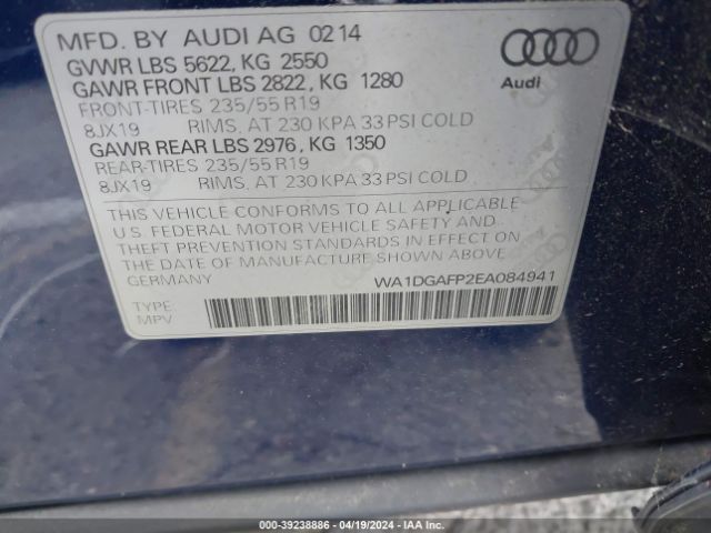 WA1DGAFP2EA084941 Audi Q5 3.0t Premium Plus
