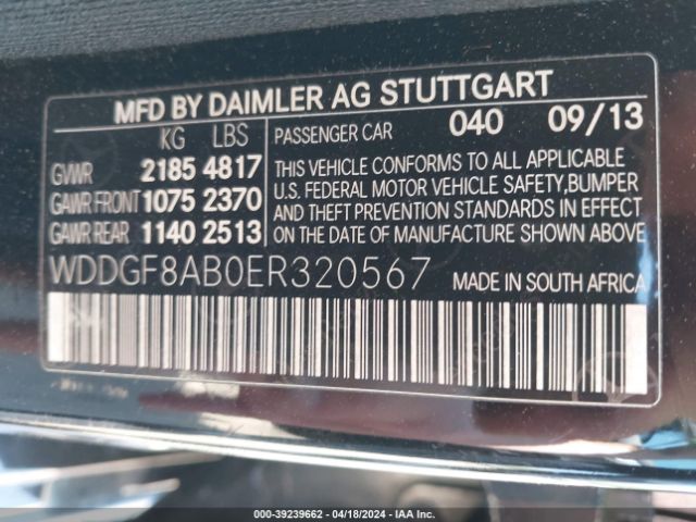 WDDGF8AB0ER320567 Mercedes-Benz C 300 Luxury 4matic/sport 4matic