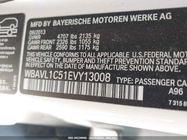 BMW X1 Xdrive28i 2014 WBAVL1C51EVY13008 Image 9