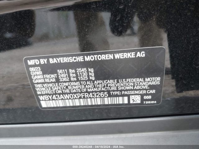 WBY43AW0XPFR43265 BMW I4 Edrive35
