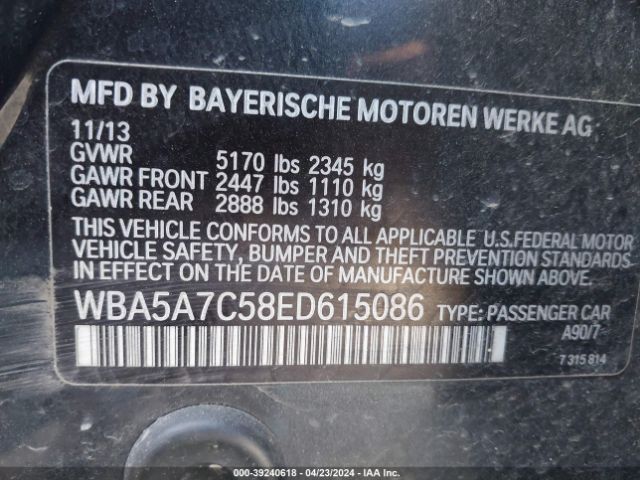 WBA5A7C58ED615086 BMW 528i Xdrive