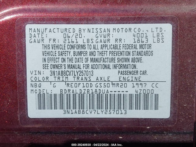 Nissan Sentra Sv Xtronic Cvt 2020 3N1AB8CV7LY257013 Image 9