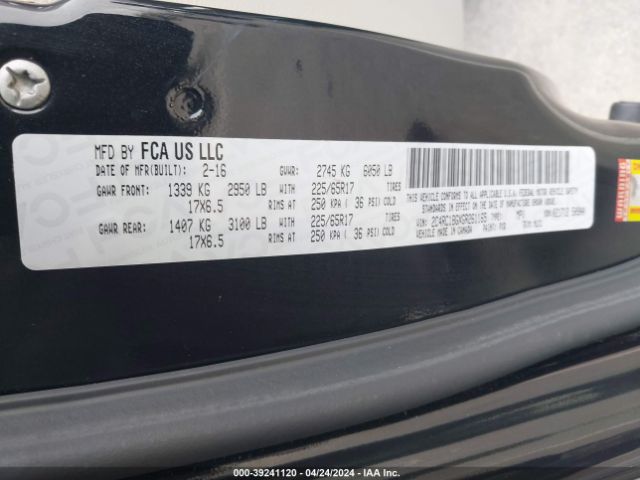 2C4RC1BGXGR261165 Chrysler Town & Country Touring