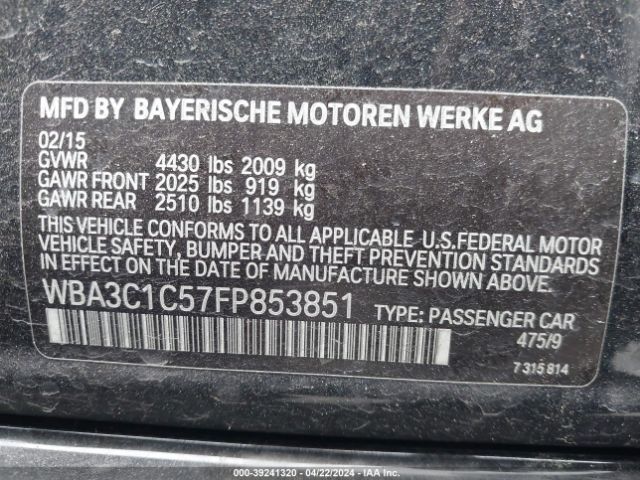WBA3C1C57FP853851 BMW 328I