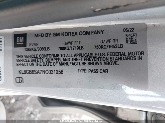 Chevrolet Spark Fwd Ls Automatic 2022 KL8CB6SA7NC031258 Image 9