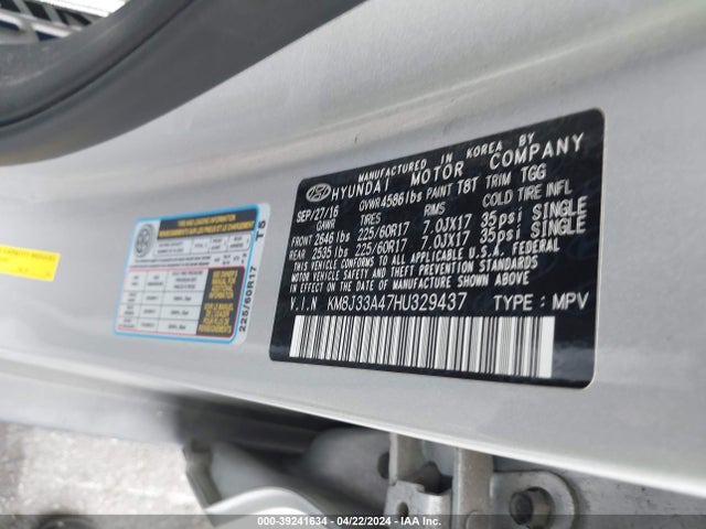 Hyundai TUCSON SE 2017 KM8J33A47HU329437 Image 9