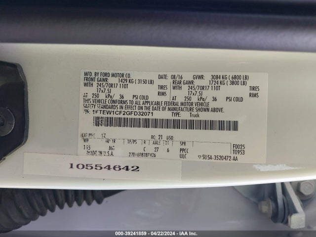 Ford F-150 Xlt 2016 1FTEW1CF2GFD32071 Image 9